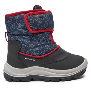Śniegowce Geox B Flanfil Boy B Abx B263VE 0BCMN C0048 S Czarny - Buty dla chłopców - miniaturka - grafika 1