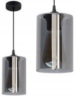 Lampy sufitowe - Szklana Lampa Wisząca Sufitowa Tuba Chrom Led Loft - miniaturka - grafika 1