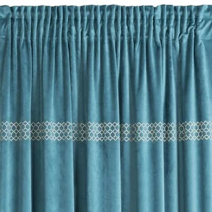 Zasłona EUROFIRANY Jovita 140 x 270 cm Ciemnoturkusowy - Zasłony - miniaturka - grafika 1