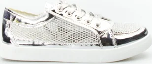 Seastar Tenisówki ażurowe lustrzane srebrne-38 - Trampki damskie - miniaturka - grafika 1