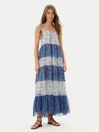 Sukienki - Pepe Jeans Sukienka letnia PL953739 Niebieski Loose Fit - miniaturka - grafika 1