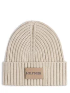 Czapki męskie - Tommy Hilfiger Czapka męska Mężczyźni Bawełna beżowy jednolity, ONE SIZE - miniaturka - grafika 1