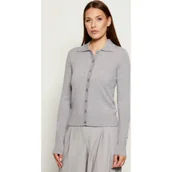 Swetry damskie - Patrizia Pepe Wełniany kardigan | Slim Fit - miniaturka - grafika 1