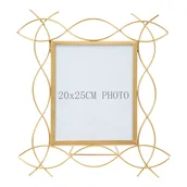Ramki na zdjęcia - Metalowy stojąca ramka na zdjęcia Mauro Ferretti Glam X, 35,5x37 cm - miniaturka - grafika 1