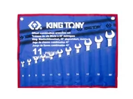Zestawy narzędziowe - KING TONY Zestaw kluczy płasko-oczkowych odgiętych 1271MRN, 6-22 mm - miniaturka - grafika 1