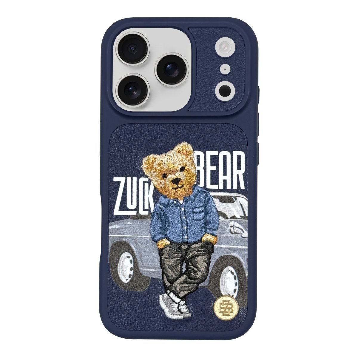 Etui ZuckBear SF Fortune, Bay Area Player z haftem - iPhone 17 Pro Max, Navy