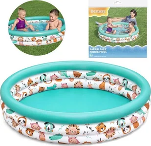 Bestway Dmuchany basen brodzik dla dzieci ZWIERZĄTKA Z SAFARI 122cm 51226 - Baseny ogrodowe - miniaturka - grafika 1