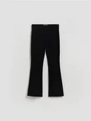 Spodnie i spodenki dla dziewczynek - Reserved - Spodnie flare - czarny - miniaturka - grafika 1