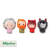 Pacynki - Lilliputiens Zestaw mini pacynek na palce Czerwony Kapturek 12 m+ - miniaturka - grafika 1