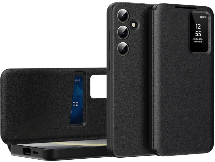 Etui z klapką Smart View Supero do Samsung Galaxy S24 FE, czarne