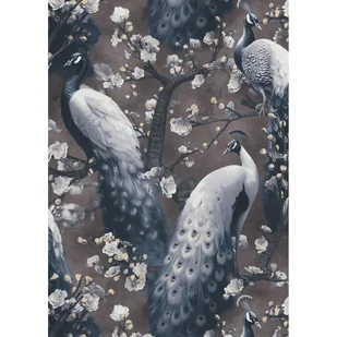 Tapeta winylowa na flizelinie paw brązowe tło - Tapety Tapeta winylowa na flizelinie paw brązowe tło - Tapety - miniaturka - grafika 1