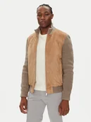 Kurtki męskie - Milestone Kurtka skórzana MSNicolas 531628 60690 Beżowy Regular Fit - miniaturka - grafika 1