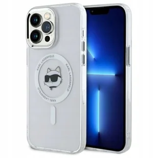 Karl Lagerfeld IML Metal Choupette Head MagSafe - Etui iPhone 13 Pro Max (biały) - Etui i futerały do telefonów - miniaturka - grafika 1