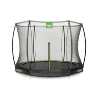 Trampoliny - Exit Trampolina naziemna Silhouette ø244cm z siatką zabezpieczającą czarna - miniaturka - grafika 1