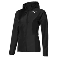 Kurtki damskie - Damska kurtka Mizuno  Training Hooded Jacket Black S - miniaturka - grafika 1