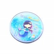 Magnesy - SYRENKA DUŻY MAGNES Z BROKATEM RÓŻNE WZORY - miniaturka - grafika 1