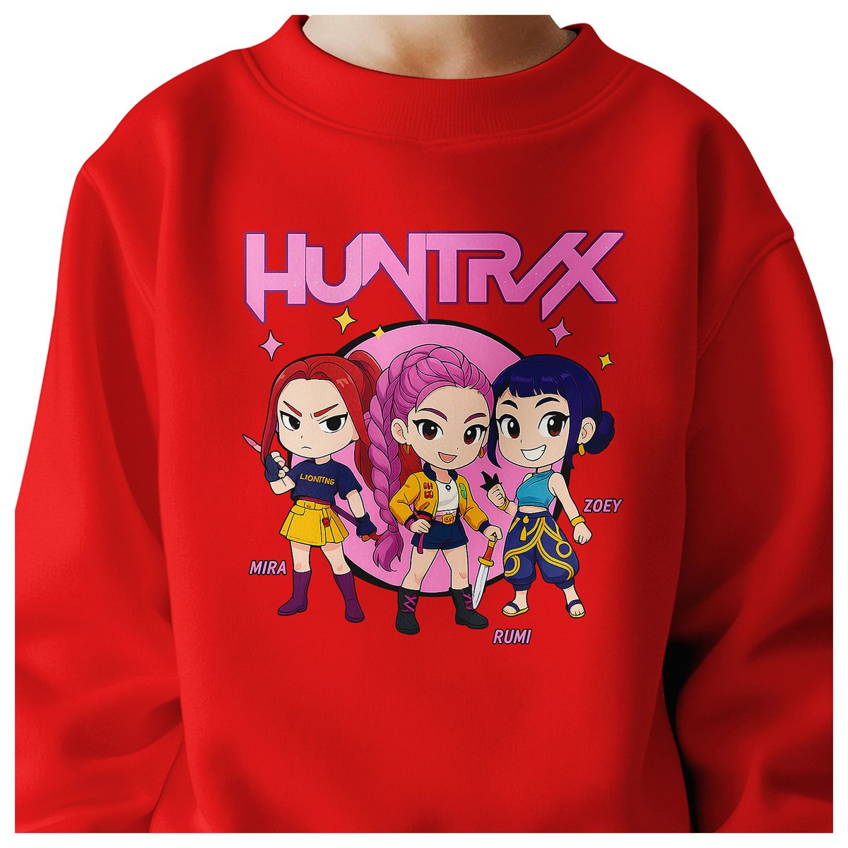 BLUZA DZIECIĘCA KPOP DEMON HUNTERS HUNTRIX 122-128 BAWEŁNIANA JAKOŚĆ