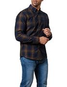Koszule męskie - Pierre Cardin Męska koszula z długim rękawem, brązowy, S - miniaturka - grafika 1