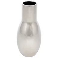 Wazony i flakony - Wazon ceramiczny Belly, 9 x 21 x 9 cm, srebrny - miniaturka - grafika 1