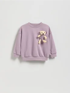 Reserved - Bluza z misiem - jasnofioletowy - Bluzy i sweterki niemowlęce - miniaturka - grafika 1