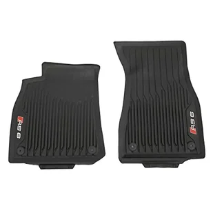 Audi 4K1061501A041 gumowe dywaniki przednie, 2 x dywaniki gumowe, maty premium na każdą pogodę, z napisem RS6 - Dywaniki samochodowe - miniaturka - grafika 1