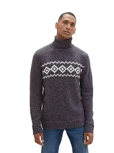 TOM TAILOR sweter męski, 34152 - Sky Captain Twotone Neps, L - Swetry męskie - miniaturka - grafika 1