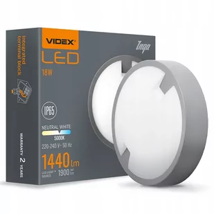 Lampa Ogrodowa Kinkiet Elewacyjny PLAFON LED 18W 5000K INGA VIDEX - Lampy ogrodowe - miniaturka - grafika 1