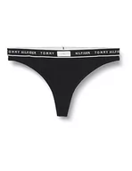 Majtki damskie - Tommy Hilfiger Stringi (rozmiary zewnętrzne) czarne, Czarny - miniaturka - grafika 1