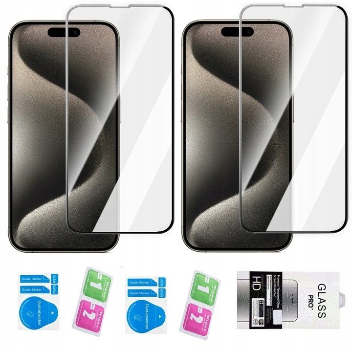 2X SZYBKA SZKŁO HARTOWANE PEŁNE do iPhone 17 ZESTAW OCHRONA EKRANU
