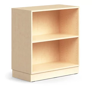 Regał QBUS, 1 półka, cokół, 868x800x400 mm, brzoza - Regały biurowe - miniaturka - grafika 1