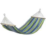 Hamaki - Hamak paski granat/limonka drewno 200 x 100 cm - miniaturka - grafika 1