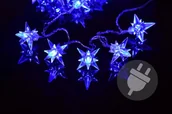 Oświetlenie świąteczne - Nexos Lampki świąteczne 40szt led ozdobne gwiazdki - niebieskie - miniaturka - grafika 1