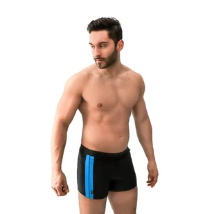 Szorty męskie czarny niebieski 2XL - Kąpielówki męskie - miniaturka - grafika 1