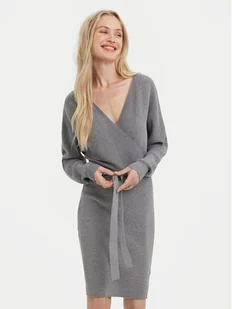Vero Moda Sukienka dzianinowa 10269251 Szary Regular Fit - Sukienki - miniaturka - grafika 1