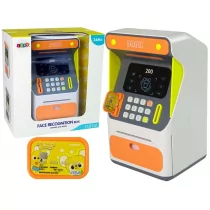 Import LEANToys Bankomat Skarbonka Czujnik Rozpoznawania Twarzy PIN Oszczędzanie Pomarańczowy 9807 - Skarbonki - miniaturka - grafika 2
