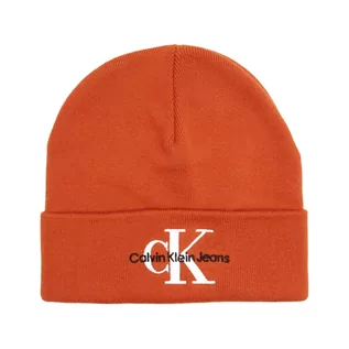 Czapki męskie - CALVIN KLEIN JEANS Czapka MONOLOGO EMBRO BEANIE - grafika 1