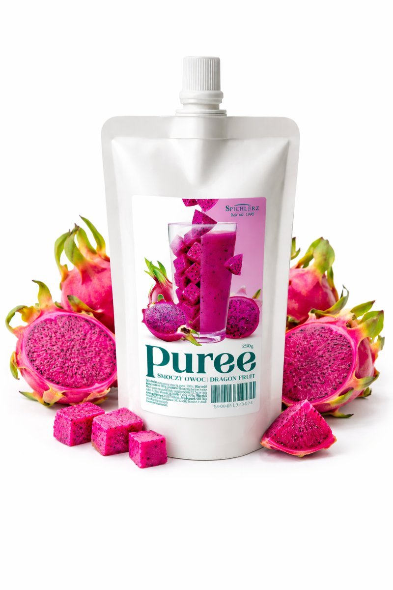 Puree Smoczy owoc BEZ CUKRU z Smoczy owoc 250g 100% owoce Spichlerz