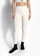 Spodnie sportowe damskie - Legginsy damskie beżowe GUESS ADRIANNA LEGGINGS 4/4 - Guess - miniaturka - grafika 1