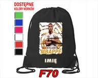 Torby szkolne - WOREK SZKOLNY NA WF SPORTOWY KILIAN MBAPPE REAL MADRYT PIŁKA - IMIĘ - miniaturka - grafika 1
