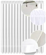 Firany - Firana gotowa gładka z lamówką 240x300 długa firany do salonu gotowe matowe - miniaturka - grafika 1