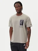 Odzież trekkingowa męska - adidas T-Shirt National Geographic KC2350 Beżowy Loose Fit - miniaturka - grafika 1