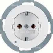 Gniazdka elektryczne - R.classic Berker Gniazdo SCHUKO z podświetleniem LED biały, połysk - miniaturka - grafika 1