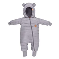 Kombinezony dla dzieci - Kombinezon zimowy dla dziecka MROZEK z uszami misia szary - miniaturka - grafika 1