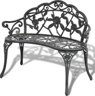 Ławki ogrodowe - Elior metalowa ławka ogrodowa Loryn, zielona 3511 - miniaturka - grafika 1