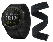 Akcesoria do smartwatchy - Opaska Pasek Bransoleta Nylon Loop Garmin Fenix 5/5+/6/6 Pro/7 Czarna - miniaturka - grafika 1