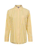 Bluzki damskie - Tommy Hilfiger Bluzka damska Kobiety Bawełna żółty w paski, 40 - miniaturka - grafika 1