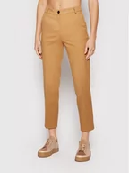 Spodnie damskie - United Colors Of Benetton Spodnie materiałowe 4S8L550W4 Brązowy Slim Fit - miniaturka - grafika 1