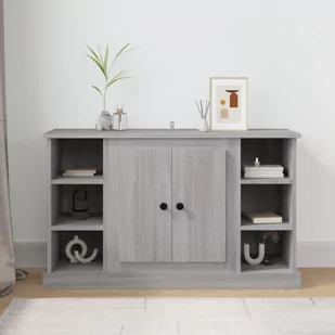 vidaXL Szafka, szary dąb sonoma, 100x35,5x60cm materiał drewnopochodny - Szafki do salonu - miniaturka - grafika 1