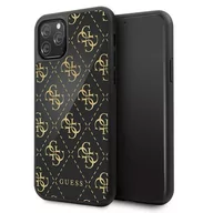 Etui i futerały do telefonów - Guess Double Layer Glitter Case Peony G - Etui iPhone 11 Pro Max Black - miniaturka - grafika 1