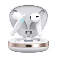 Słuchawki - Słuchawki Bezprzewodowe X19 Powerbank Douszne Sportowe - Białe - miniaturka - grafika 1